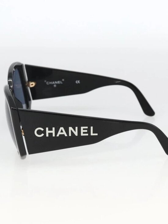 CHANEL Sunglasses plastic Black CC Auth ka3619 main image 5